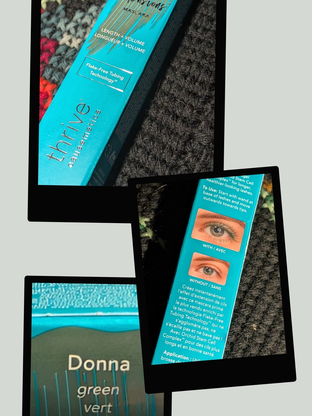 💚Thrive Causemetics Tubing Mascara "Donna" Green , Good For Sensitive Eyes
